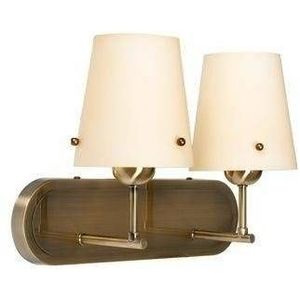 Dvojitá béžová nástenná lampa so skleneným tienidlom 2x60W E27 Tango vyobraziť