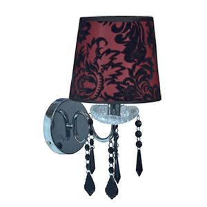 Chrómová nástenná lampa, zamatové tienidlo, 1x40W E14 Astor vyobraziť