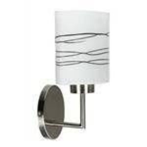 Nástenná lampa matné niklové tienidlo hnedé pruhy 60W E27 Visola vyobraziť