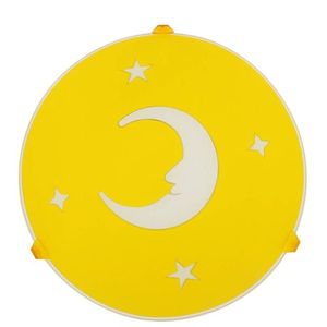 Stropná žltá okrúhla lampa pre deti vyobraziť