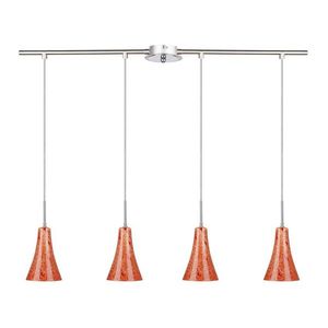 Závesná stropná lampa Rufi s chrómom/saténovým niklom 4xE14 vyobraziť