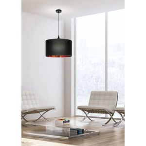 Závesná lampa čierna/medená 1xE27 Ø30cm DLHÁ vyobraziť