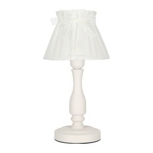 Nočná stolová lampa s bielym organzovým tienidlom 40W E27 Zefir vyobraziť