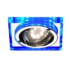 Stropné bodové svietidlo Ssu-22 Ch/Tr+Bl Gu10 50W+Led Smd 2 1W Modrá 230V Chróm vyobraziť