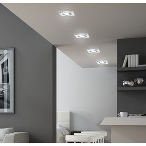 Stropné svietidlo, bezfarebné, sklenené, štvorcové, s očkom, SSU-13 vyobraziť