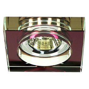 Štvorcové stropné svietidlo fialové MR16 SS-16 očko vyobraziť