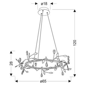 Apeti Giaros LED čierna stropná závesná lampa 4000K vyobraziť