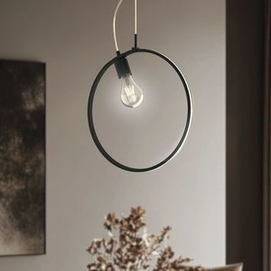 Závesná lampa APETI SKIROS 1xE27 + LED 12W čierna vyobraziť