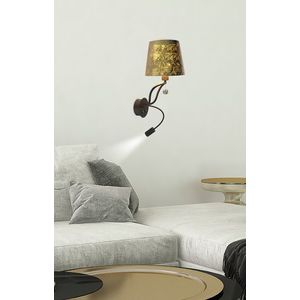 nástenná lampa apeti saria led+8w led čierno zlatá vyobraziť