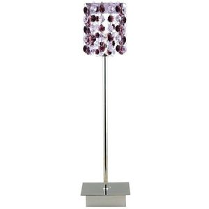 Stolová lampa chróm/bordová Classic vyobraziť