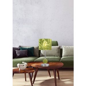 Chrómová/zelená stolová lampa Cort vyobraziť