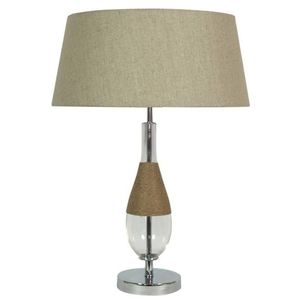 Stolová lampa béžová plátno 41x61cm Eco vyobraziť