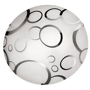 Okrúhla sklenená stropná lampa 30 cm Doka vyobraziť