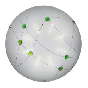 Stropná LED lampa Duca Biele zelené kryštály vyobraziť