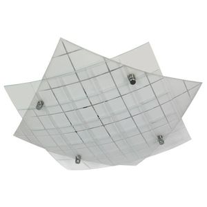 LED stropná lampa, studená biela, 31 cm, sklo, Dublos vyobraziť