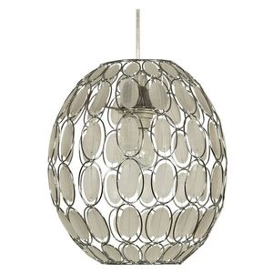 Závesná lampa Selma biela s kryštálmi vyobraziť