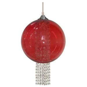 Závesná lampa červená 1xE27 50cm ALLANI S KRYŠTÁLMI vyobraziť