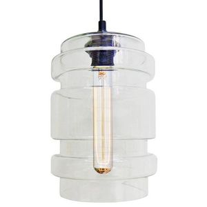 Závesná lampa z bezfarebného skla + žiarovka E27 60W Decorado vyobraziť