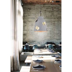 Závesná stropná lampa 1X60W E27 sivá + zlatá PATCH vyobraziť