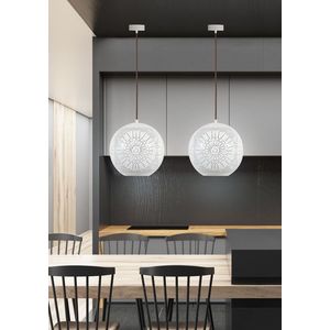 Závesná stropná lampa 60W E27 prelamovaná biela BENE vyobraziť