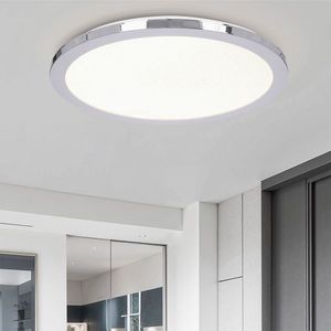 Kúpeľňová stropná lampa PIXEL minimalistická - strieborný chróm 40 cm - okrúhle LED stropné svietidlo so stmievaním 3000K 24W IP44 vyobraziť