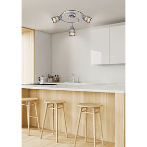 Nástenná špirálová lampa 3X10W E14 LED chróm MILTON vyobraziť