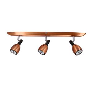 Nástenná svietiaca páska 3X50W GU10 medená CROSS vyobraziť