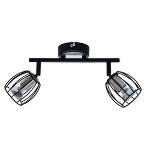 Nástenná lampa Zonk LED pásik gu10 matná čierna + saténový nikel vyobraziť