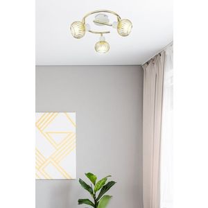 Špirálová stropná lampa 3X40W E14 biela/zlatá OSLO vyobraziť
