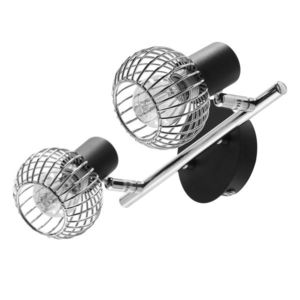 Nástenná lampa Oslo strip e14 čierna/chróm vyobraziť