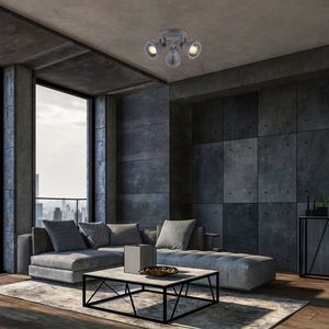 Sivé stropné svietidlo, nastaviteľné, 3xE14, Crodo vyobraziť