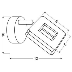 LED nástenná lampa 5W CYNTHIA CHROME vyobraziť