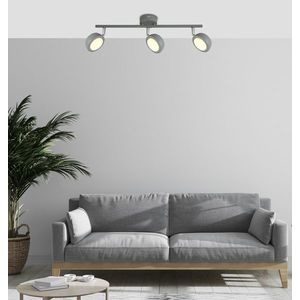 Nástenná lampa s jemným LED pásikom, sivá 3000K vyobraziť