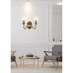 Dvojitá nástenná lampa 2xE14 patinovaná MUZA vyobraziť