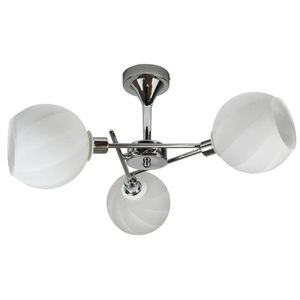 Závesná stropná lampa 3xE27 chrómové tienidlo biela RAUL vyobraziť