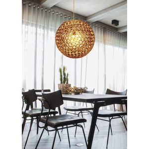 Medená stropná guľová lampa z kovových trubíc E27 Abros vyobraziť