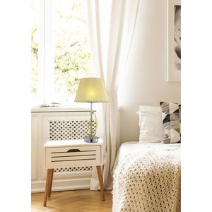 Stolová lampa, chróm/zlaté tienidlo, 60 W, Diva vyobraziť