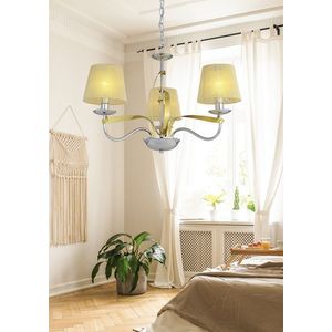 Závesná lampa s chrómovým/zlatým tienidlom 3x40W Diva vyobraziť