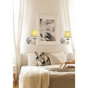 Nástenná lampa s chrómovým/zlatým tienidlom E14 40W Diva vyobraziť