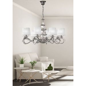 Závesná lampa chróm 8xE14 luster Denis vyobraziť