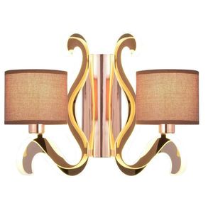 Medená dvojitá nástenná lampa E14 LED osvetlenie rameno Ambrosia vyobraziť