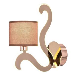 Medené tkané tienidlo na nástenné svietidlo s LED ramenom Ambrosia vyobraziť