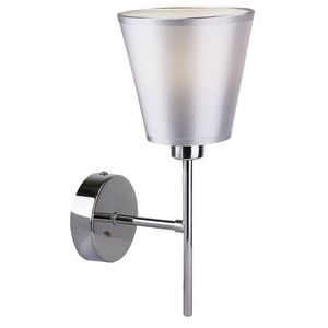 Chrómová nástenná lampa s kužeľovým tienidlom z látky E14 Vox vyobraziť