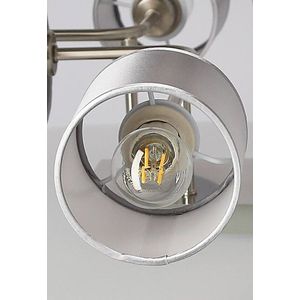 Stropná lampa saténovo-niklové tkané tienidlo 6x40W Sax vyobraziť