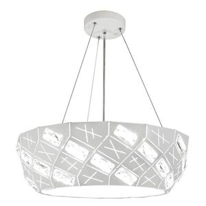 LED závesná lampa biela okrúhla s kryštálmi 24W Glance vyobraziť