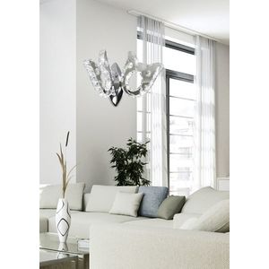 Chrómová dvojitá LED nástenná lampa s kryštálmi 10W Venezia vyobraziť