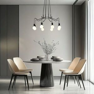 Závesná stropná lampa, matná čierna, 8x40W, Basso vyobraziť