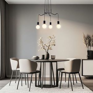 Závesná stropná lampa matná čierna 4x40W Basso vyobraziť