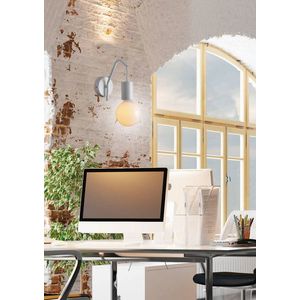 Nástenné svietidlo s matným bielym kovovým rámom Basso vyobraziť