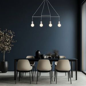 Závesná lampa matná biela 4x40W nastaviteľná E27 Alto vyobraziť